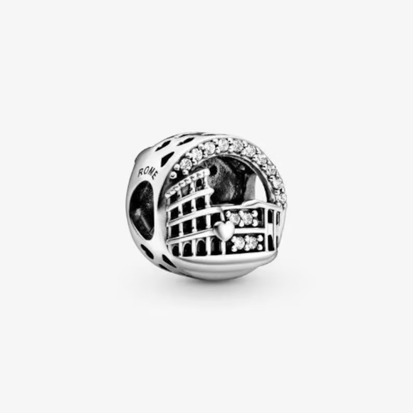 Pandora Colosseum Love Travel Rome Silver Charm Italy Dangle with gift box #147 - Picture 2 of 5